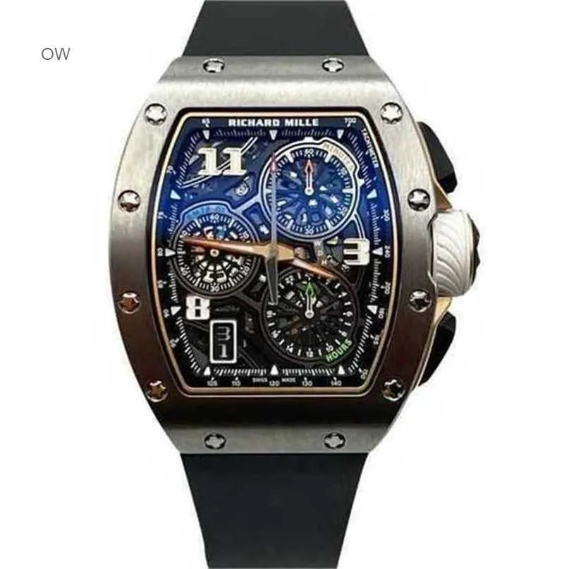 Richarmill – montre-bracelet mécanique automatique suisse pour hommes, série style de vie, chronographe interne en titane Rm72- WN-JRI8