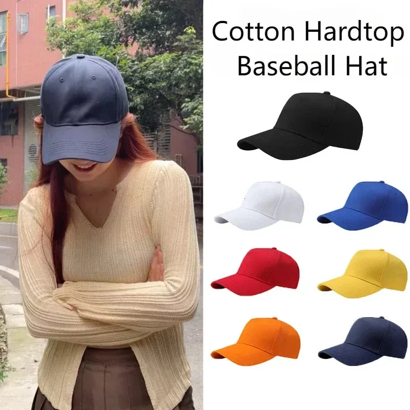 S coton six pièces casquette de baseball pour hommes cadeau haut rigide casquette de langue de canard femmes 231030