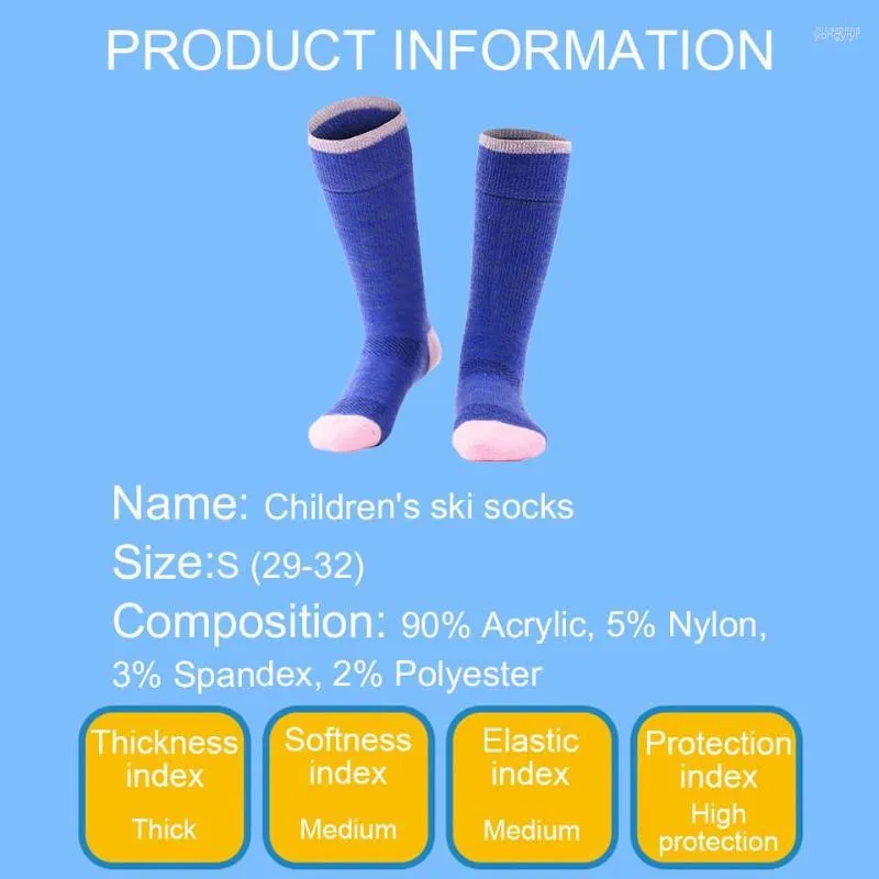 Sports Socks GOBYGO Snow Winter Children Towel Bottom Thickened Keep Warmth Ski Thermal Soft Sweat-absorbing Kids Outdoor Hiking