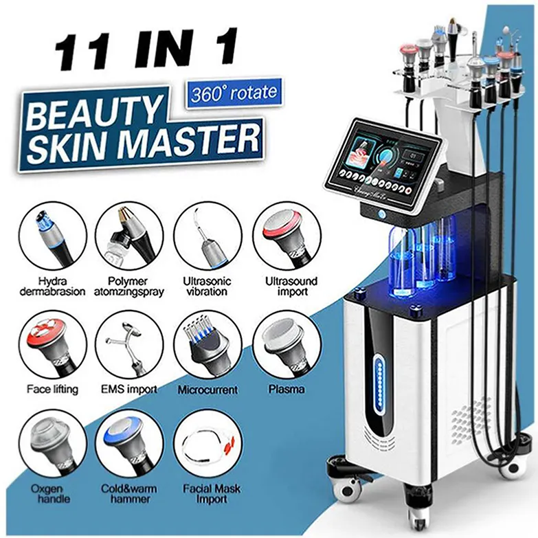 2023 Hydro Peel 11 in 1 Microdermabrasion Hydro Facial Hydrofacial Auqa Water clease rf Face Libe Libe Crine Care Face Spa Machine
