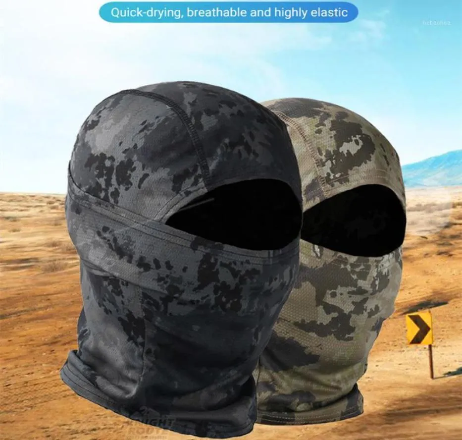 Wojskowe taktyczne maska ​​na BALACLAVA SKURAL PYTHON Digital Desert Bandana Cycling Fishing Szybkie suche kamuflaż Maski1252295