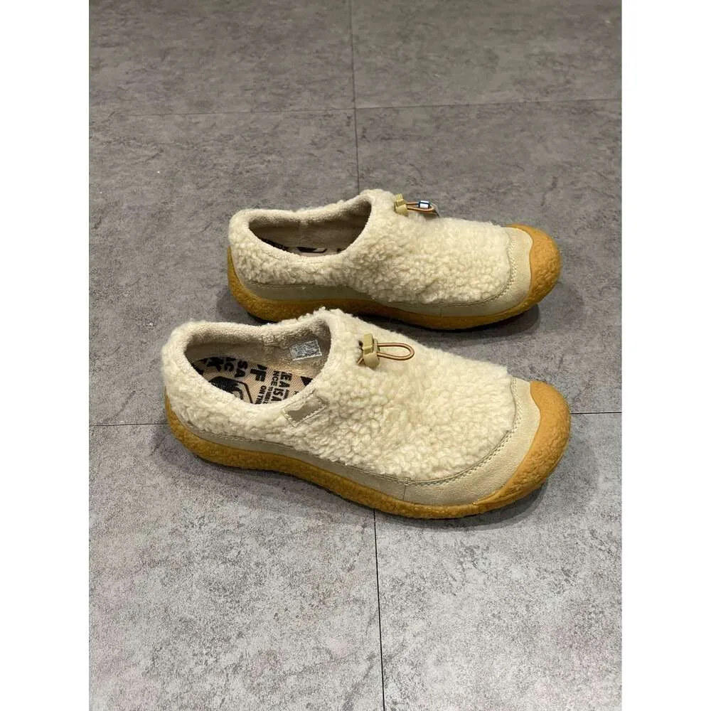 Kn New Outdoor Women's Warm Ware One Step Thepush Shoes Little Little Sheep Feetの女性の綿の靴