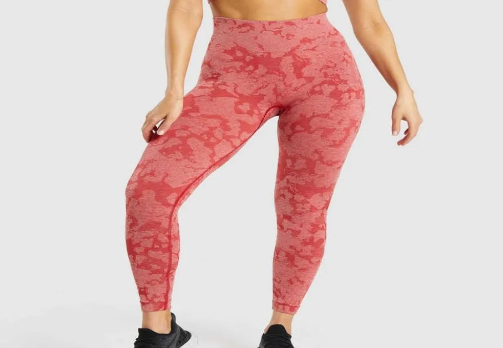 Yoga-outfits passen Camo naadloze leggings dames hoge taille fitness yoga broek samenperst bum leggings drop gym kleding sport3859549