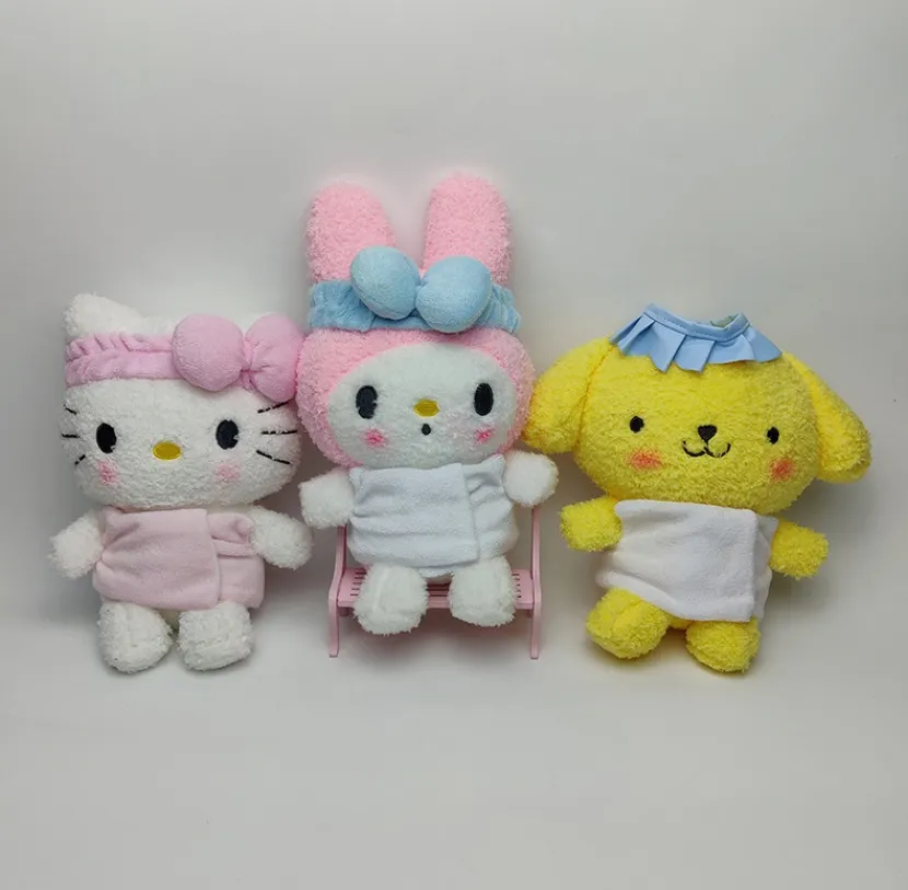 Wholesale cute bath towel kuromi plush toy kids game Playmate Holiday gift claw machine prizes