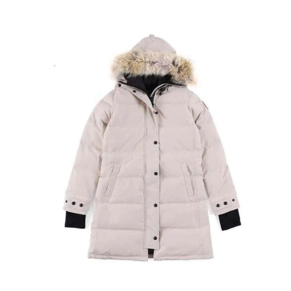 Puffer Designer Canadian Goose Версия средней длины Puffer Down Женская куртка Пуховые парки Зимние толстые теплые пальто Женские ветрозащитные уличные одежды84