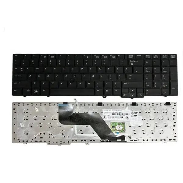 Clavier d'ordinateur portable pour HP EliteBook 8540p 8540w, clavier américain avec autocollant de Point de souris