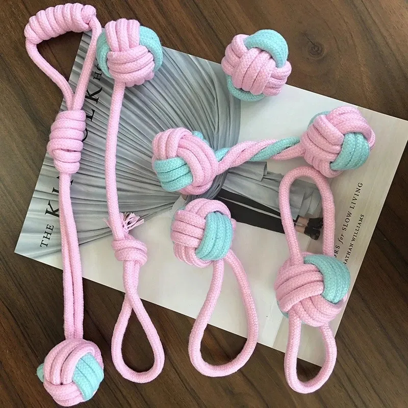 Teeth Rope Cotton Rope Dog Toys For Outdoor Teeth Clean, Tough Teething Rope Tug ...
