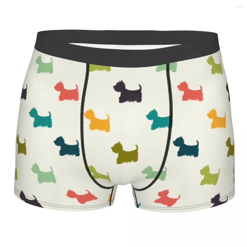 Underpants Men West Highland Terrier Underwear Dog Humor Boxer Briefs Shorts Panties Homme Soft