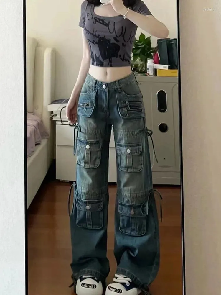 DHgate.com:Womens Y2K Cargo Pants, Baggy Multi-Pocket Blue Denim Jeans, Low Waisted Wide Leg 2000s Aesthetic Streetwear:Apparel DHgate.com:Womens Y2K Cargo Pants, Baggy Multi-Pocket Blue Denim Jeans, Low Waisted Wide Leg 2000s Aesthetic Streetwear:Apparel