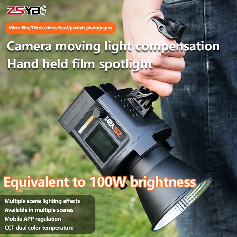 フラッシュヘッドZSYB CL 60BI BIカラーLEDライト3200 5600K LED 60W Professional Iluminador Para Video Fotografia for Outdoor Shooting 231030