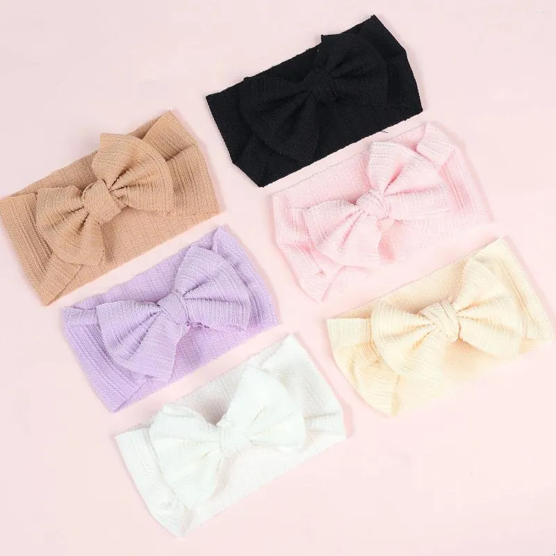 Hair Accessories Baby Headband Born Kids Headwear Bow Child Bowknot Turban For Babies Striped Elastic Headwrap