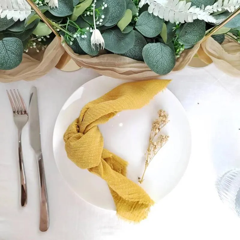 Serviettes à thé 10 pièces, tissu de décoration de table en gaze de coton, doux et confortable, différentes tailles, fait à la main, personnalisé pour la salle à manger, la conception d'événements de mariage