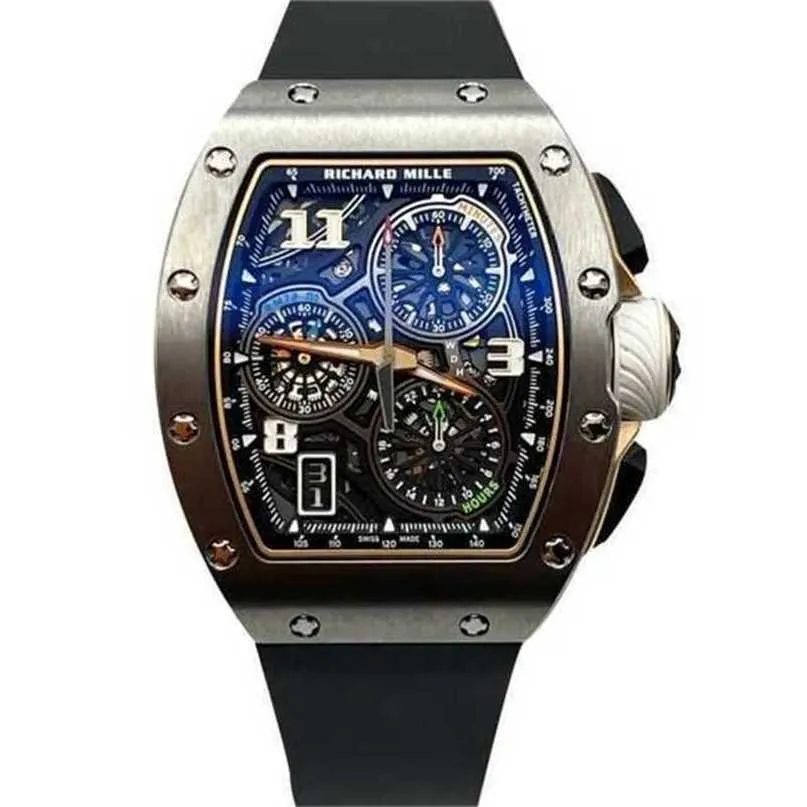 Richarmill Horloge Zwitserse Automatische Mechanische Horloges Heren Serie Lifestyle In-house Chronograaf Titanium Rm72- WN-4ZEY