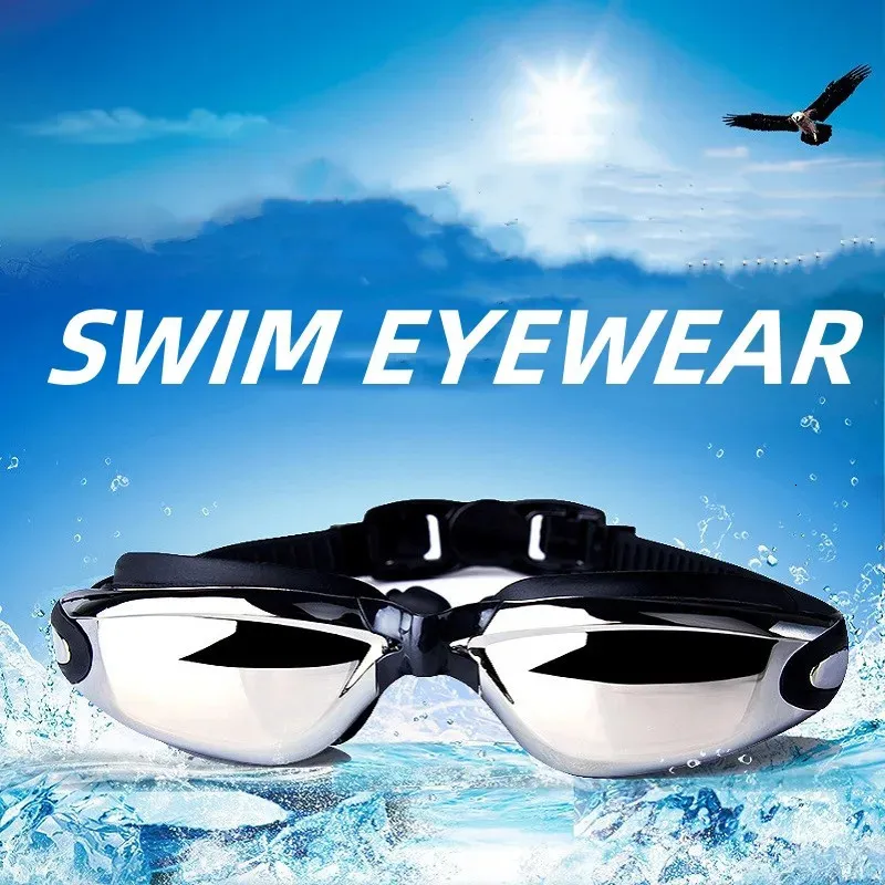 Goggles Summer Swimming Goggles For Men Kvinnor Simtillbehör Vatten Glasögon Vuxen Professionell dykning Binokulärer med öronproppar 231030