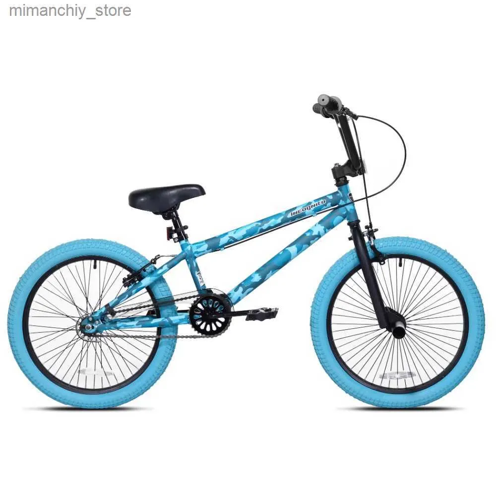 الدراجات كينت 20 بوصة. تخفي الفتاة BMX Bike Turquoise Blue Camouflage Steel Frame Bmx Style Style Q231030