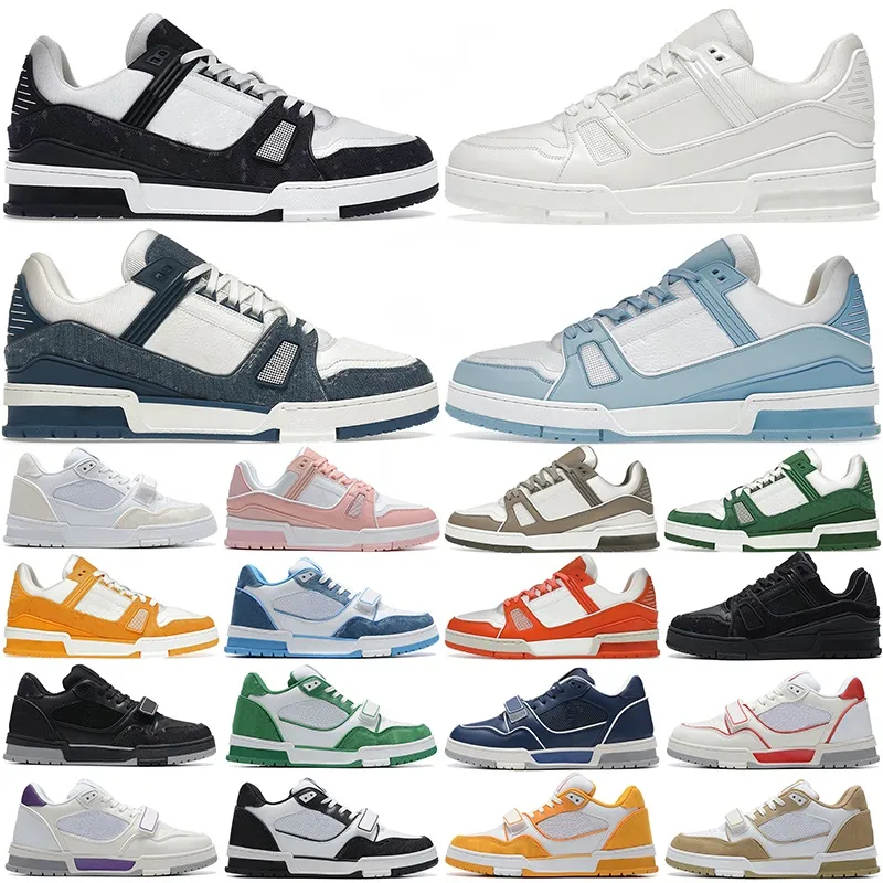 men women shoes designer trainer sneakers Low black white baby blue navy orange green tour yellow Pink Brown Abloh mens tennis fashion outdoor trainers
