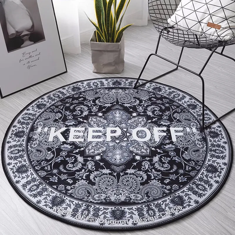 Keep Off-Teppich Designer-Teppich Cashew-Blume runder Teppich Schlafzimmer Wohnzimmer Hypebeast Designer-Teppich