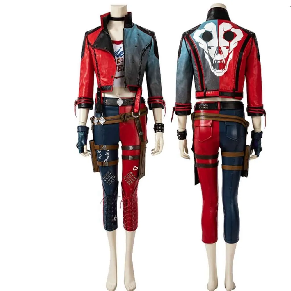 Kids Costume Ladies Halloween Costume – Full Outfit Set From Suicide Squad Party Cosplay Harley Quinn - Foto 3