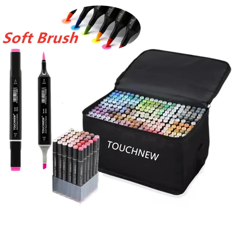 Markers TOUCH Sketching markers Soft brush Marker pen set brush marker alcohol-based marker comic drawing animation art supplies 231030