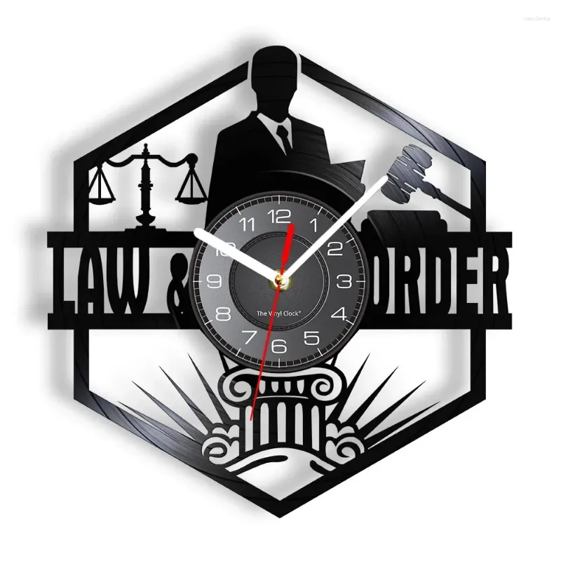 Horloges murales échelles de Justice bureau d'avocat décor de salle d'audience horloge d'avocat enregistrement ordre de la loi passer le cadeau de barre