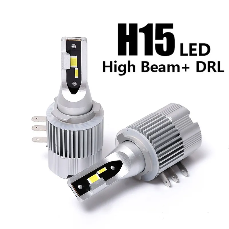 40000LM Canbus H15 LED Bulb 3570 CSP Car Headlight High Beam DRL