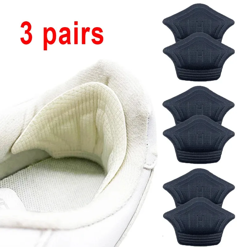 Shoe Parts Accessories 3pair6pcs Insoles Patch Heel Pads for Sport Shoes Back Sticker Adjustable Size Antiwear Feet Pad Cushion Insert Insole 231030