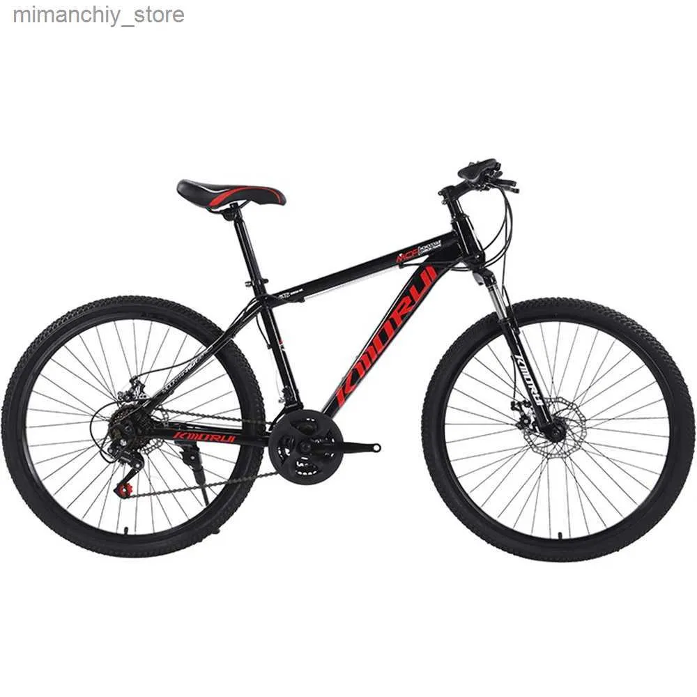 Bicicletas Bicicleta de 27,5 pulgadas Bicicleta para adultos de 30 velocidades Freno de disco doble Neumático resistente al desgaste engrosado Marco de acero con alto contenido de carbono Ciclismo de montaña Q231030