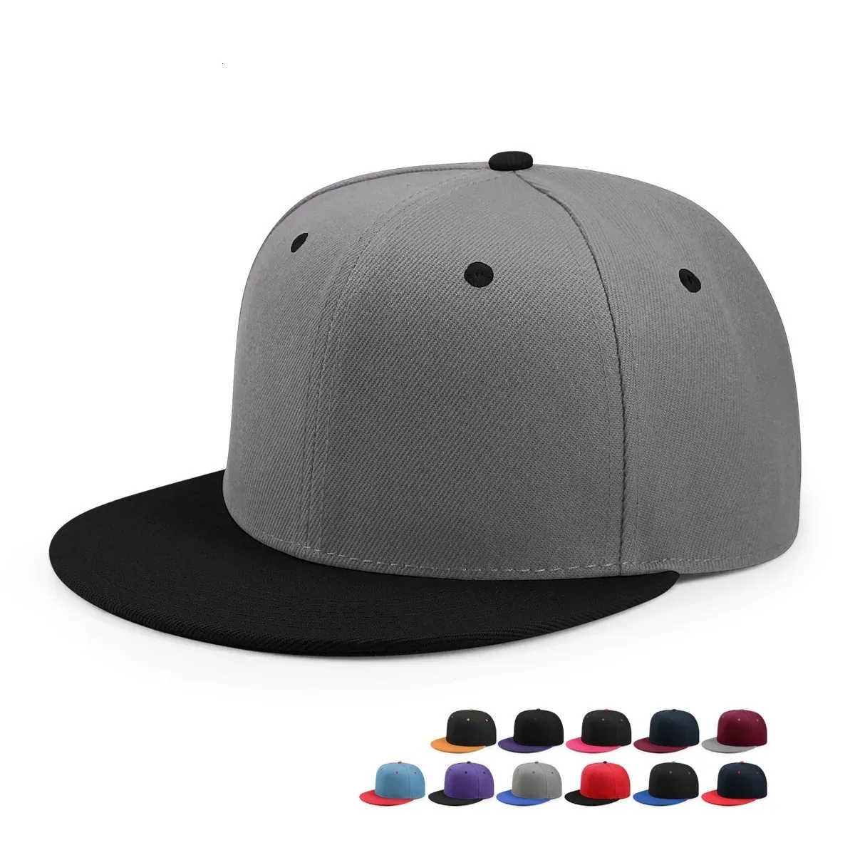 Wholesale Hip Hop Flat Peaked Non Adjustable Baseball Cap For