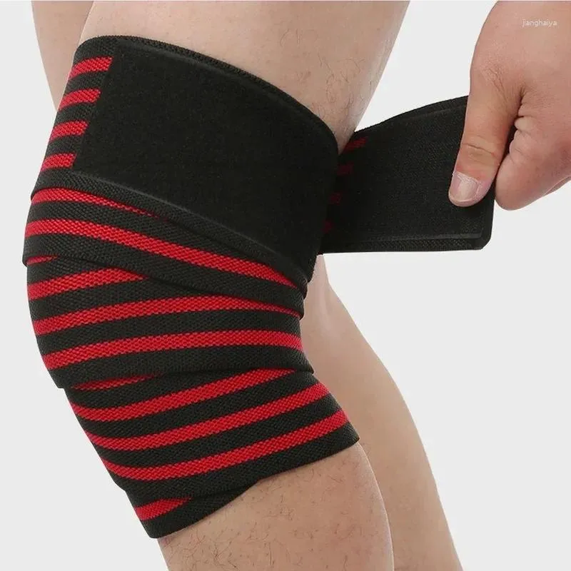 Genouillères 1 pièces enveloppes hommes Fitness haltérophilie sport Bandages Squats équipement d'entraînement accessoires pour salle de sport 180 8CM