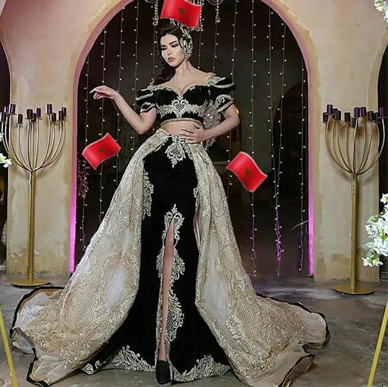 Black Two-Piece Evening Formal Dress with Detachable Train and Luxury Lace  Applique Prom Gown for Women from Dhgate Prom Dresses - price 194.98