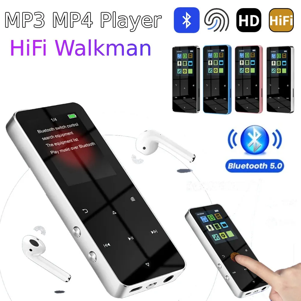 MP3 MP4 Player 18 -calowy metalowy odtwarzacz muzyki Bluetooth Compatyble 50 FM Radio Video Play 832 GB Ebook Hifi Walkman 231030