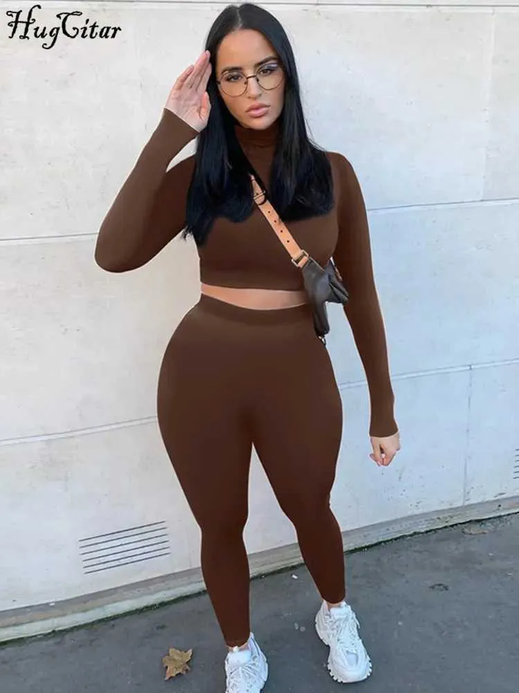 Sexy 2-Piece Outfit: Long Sleeve Crop Top & Leggings Set - Y2K Streetwear  Tracksuit - Fall Fashion , Urban Style from Dhgate Urban Sexy Dresses -  price 25.97