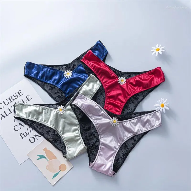 Women's Panties Woman Ladies Underwear Sexy Lace Daisy Y High Open Nylon Color Dinges Thong