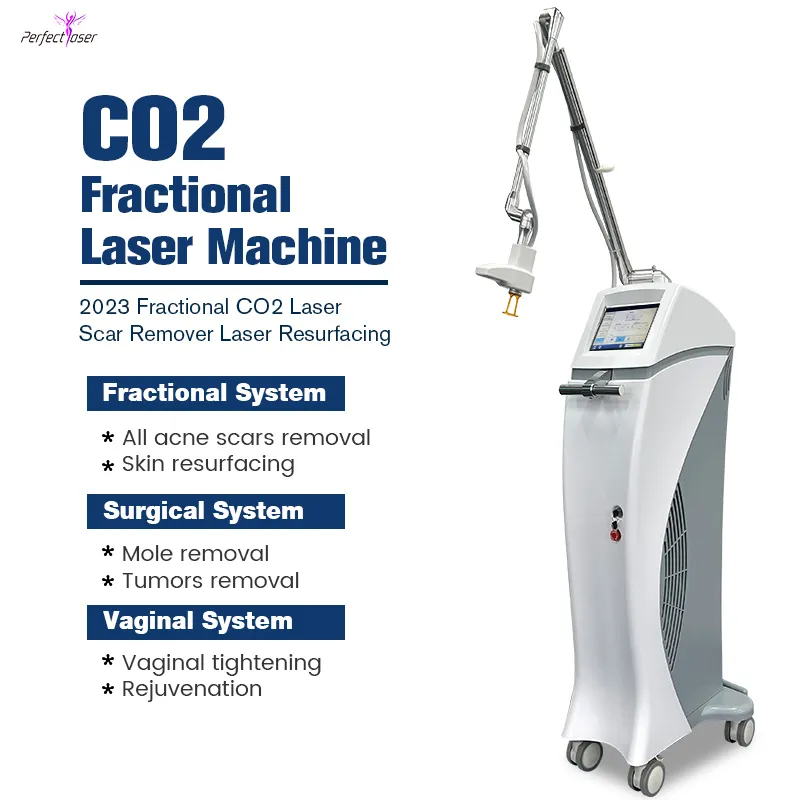 Newest Fractional Laser Skin Resurfacing Equipment CO2 Laser Skin Firming Machine Stretch Marks Removal Spa Home Use