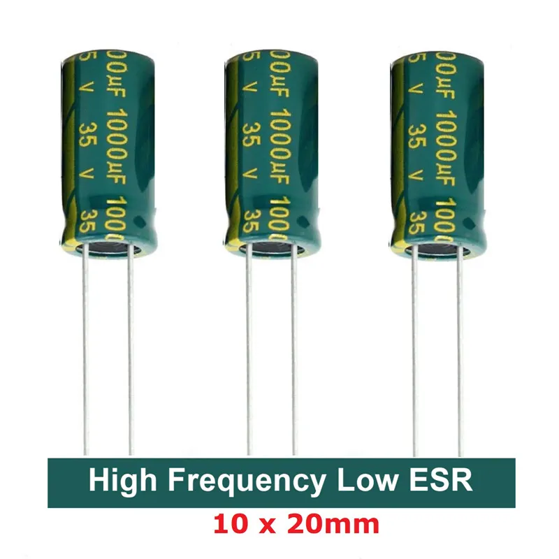 100 개의 커패시터 팩 전해질 1000UF /2200UF /4700UF 35V 105 ° C 낮은 ESR. 10mm x 20mm