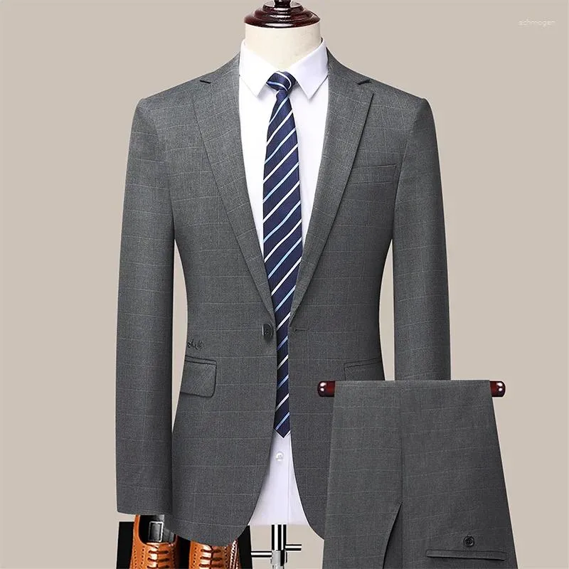 Costumes pour hommes de haute qualité Business Casual (pantalon de costume) Costume élégant et beau élastique deux pièces plusieurs styles sont disponibles