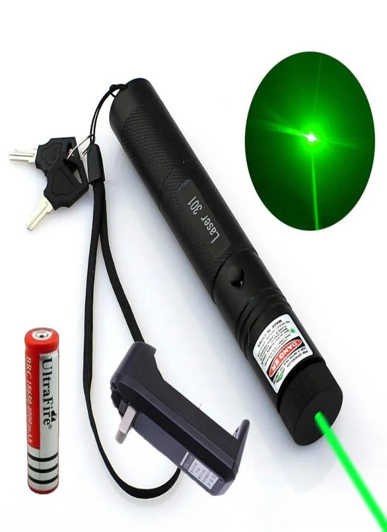 Penna puntatore laser verde militare da 10 miglia 5 mw 532 nm Potente giocattolo per gatti Caricabatterie 18650276f3549215
