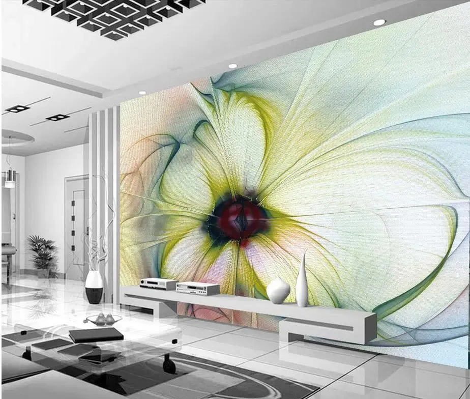 Wallpapers Abstract Multicolored Flower Mural 3d Murals Wallpaper For Living Room Home Decoration