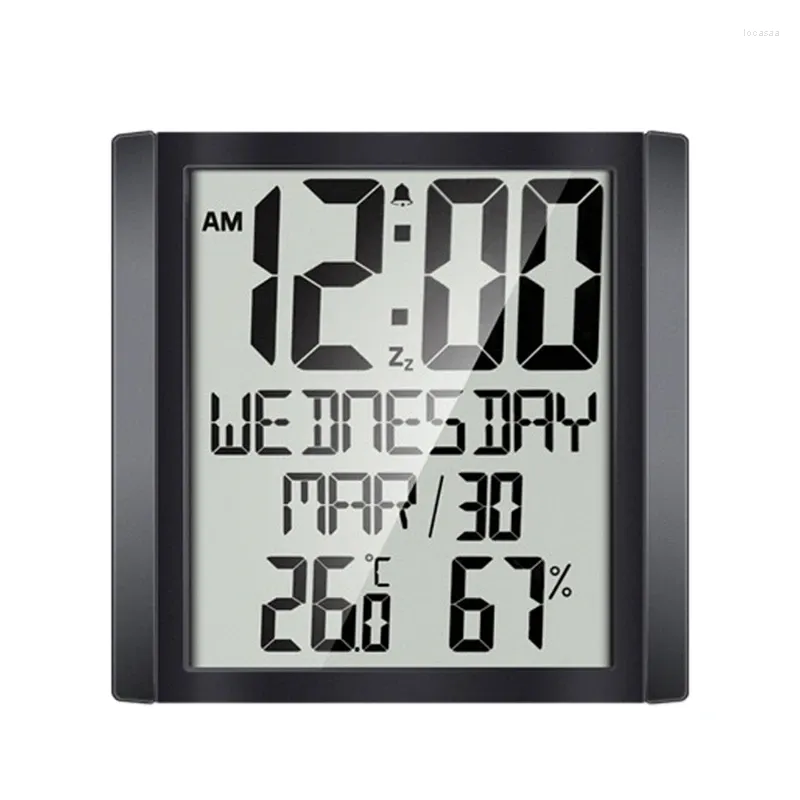 Plaques décoratives grand écran horloge murale maison température et humidité compteur alarme salon numérique électronique