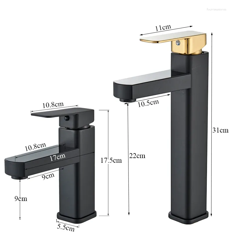 Robinets d'évier de salle de bains Robinet Vidric Bassin LED Mélangeur de température numérique Robinets Robinet d'eau froide monté sur le pont intelligent