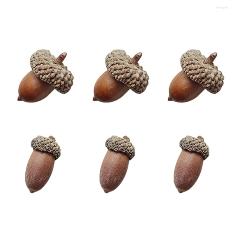 Decorative Flowers 6 Pcs Acorn Po Props Fruit Decor Decorate Desktop Acorns Table Ornaments Dinner