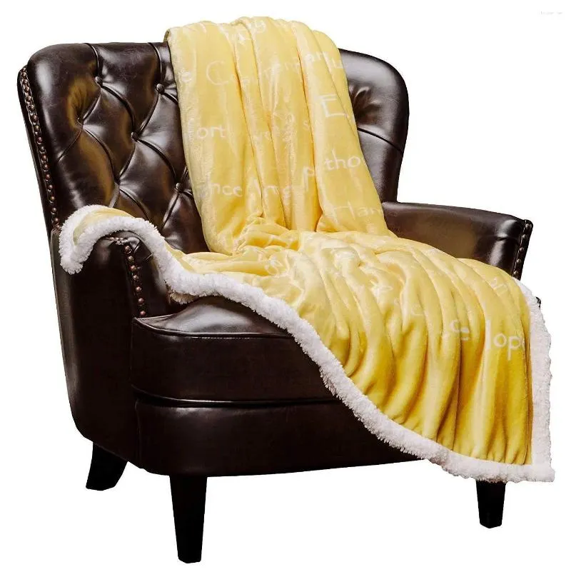 Couvertures Double couche paresseux lettre imprimée Sherpa couverture canapé housse de couette voyage literie velours peluche jeter couvre-lit polaire