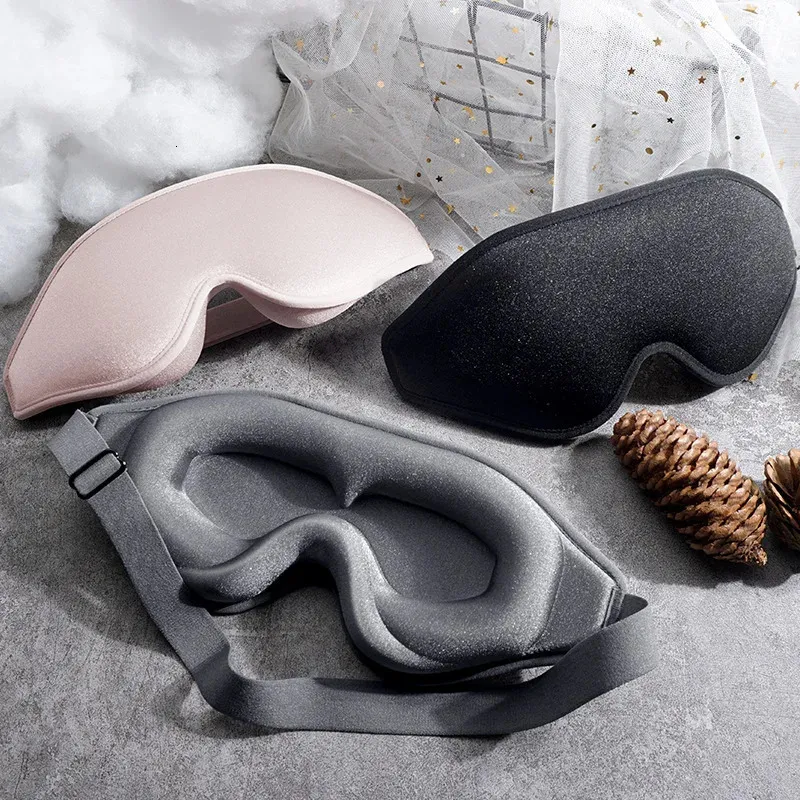 Masque De Sommeil 3D Confortable - Pour Dormeurs Latéraux - Réglable Et Occultant - Idéal Voyage Et Sieste