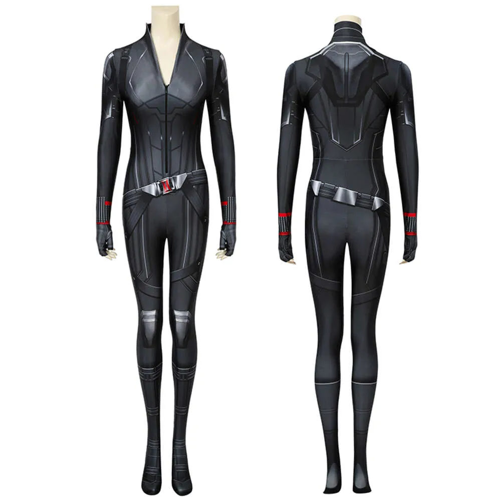 Cosplay Volwassen Vrouwen Superheld Weduwe Natasha Romanoff Black Battle Jumpsuit Cosplay Kostuum Halloween Maskerade Cool Bodysuit