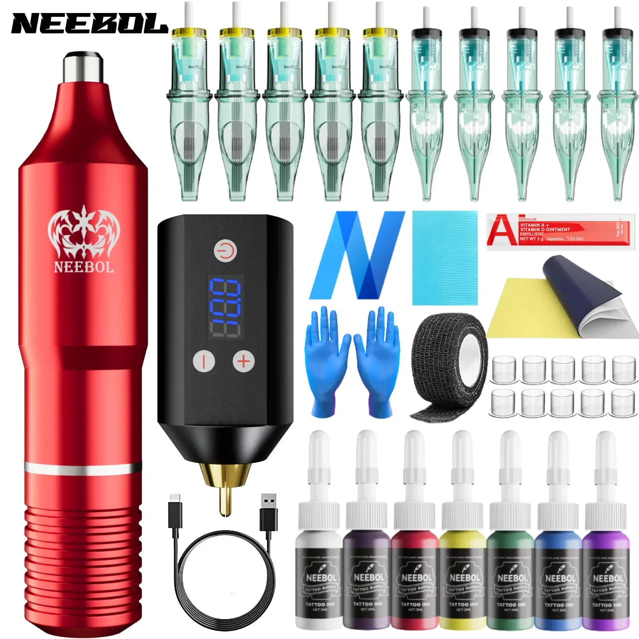 NEW タトゥー ワイヤレス パワーサプライ タトゥーマシン アートメイク