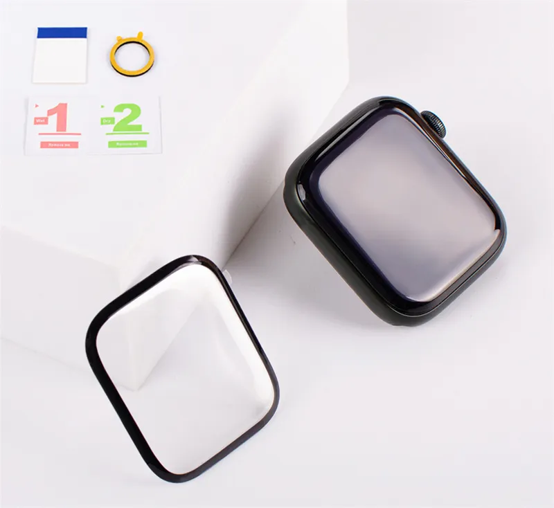 PET+PMMA شاشة واقي لـ Apple Watch Series 123456SE789 38mm 40mm 41mm 44mm 42mm 45mm 49mm anti-scratch bubble free hd pmma film for iWatch