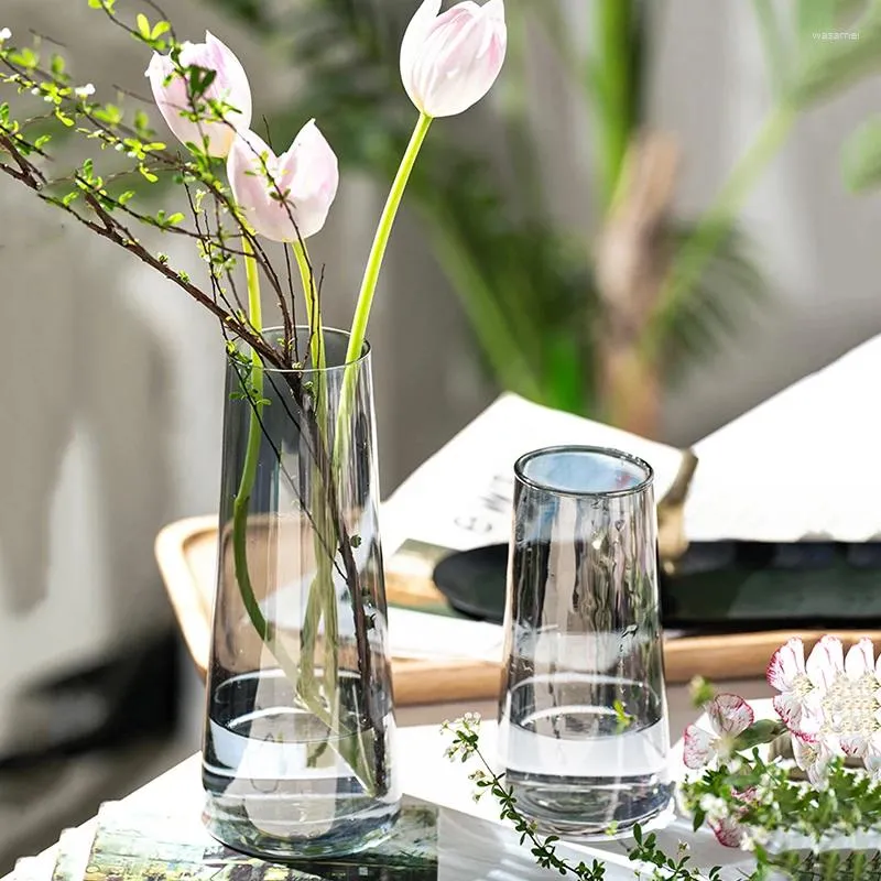 Vases Nordic Style Transparent Vase Terrarium Cristal Minimalist Decor Hydroponic Luxury Decoracion Para El Hogar Home Accessories