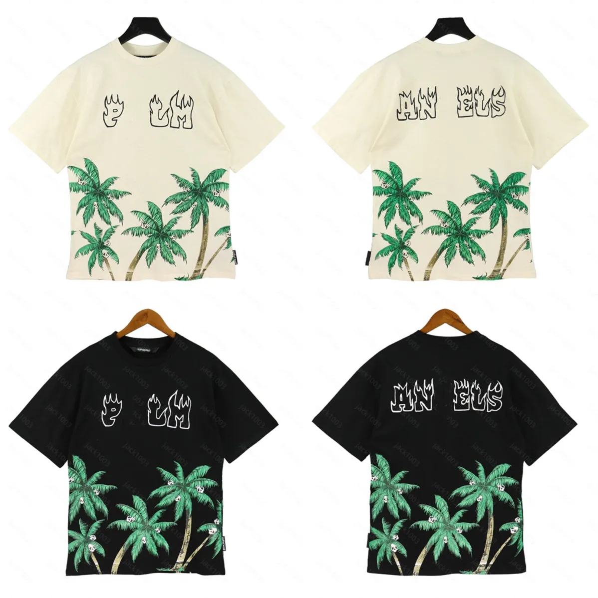 Tshirt maschile palme palm angelo pa harajuku ss primaverilo di lettere del cranio di luxurys maglietta sciolta hip hop hip hop unisex a manica corta tees angeli zut