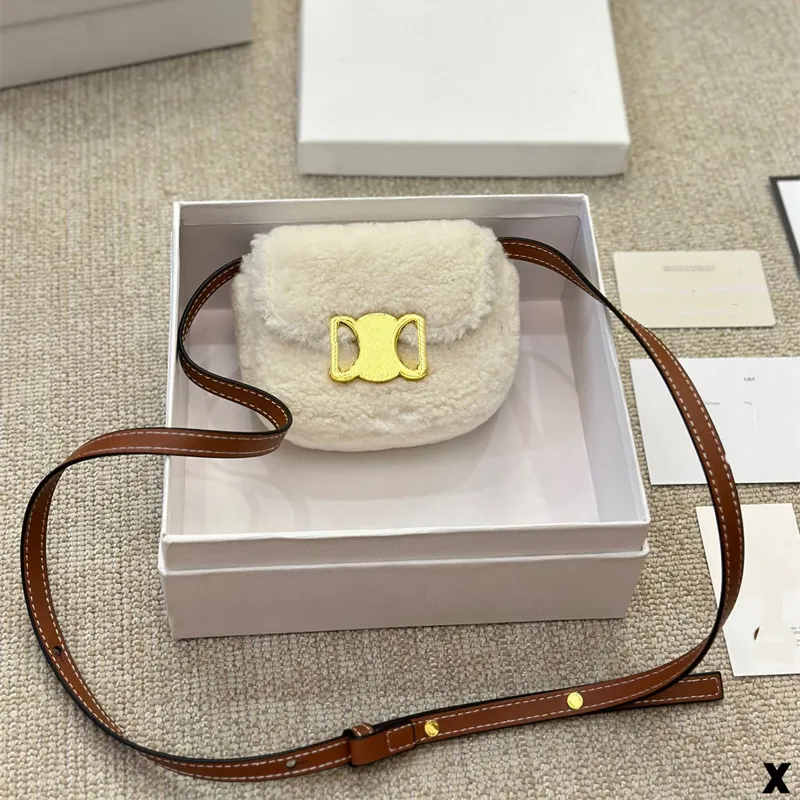 Shoulder Bag Mini Designer Phone Bag Lambhair Handbag Crossbody Bags Fit 14promax Soft Handbags Letter Purses For Women Bags Shoulder Bag