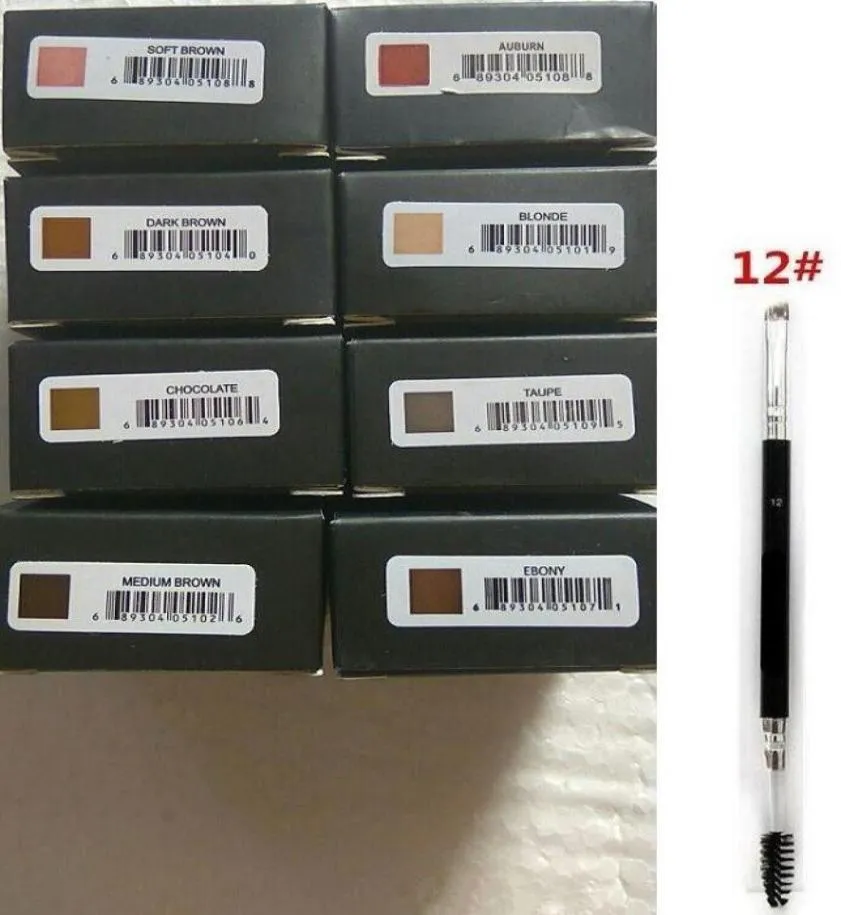 Brwi pomadowe średnie brązowe wodoodporne makijaż brwi 4G Blond czekolada ciemnobrązowa heban Ebony Medium Brown Talpe12 Brwi B8595546